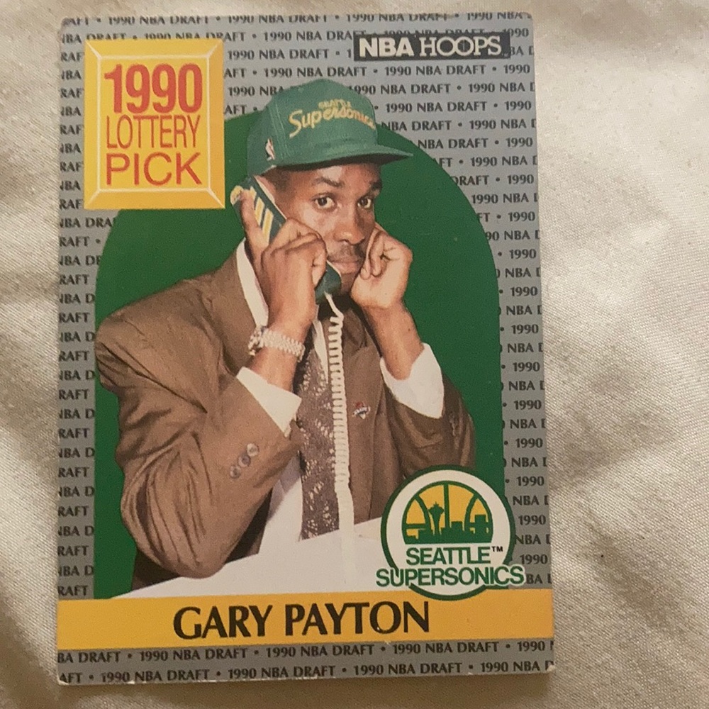 Gary Payton rookie card $20 and Xavier McDaniel $10